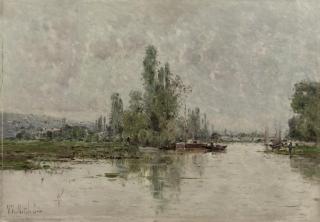 Victor Viollet-Le-Duc - Bords de la Seine-Environs de Vernon: The River Seine near Vernon, France