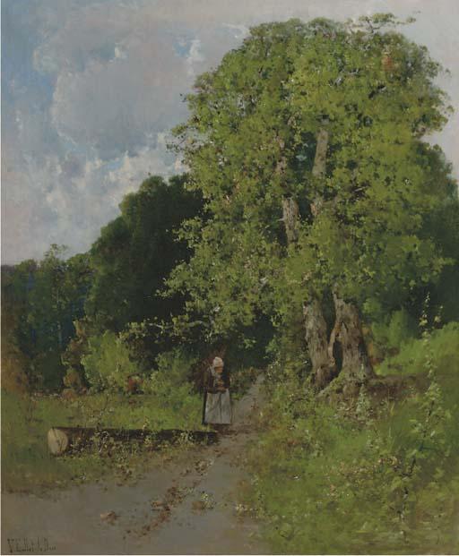 Victor Viollet-Le-Duc - La fôret a l\'Isle Adam, Seine et Oise: gathering wood in the forest