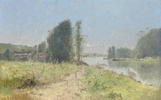 Victor Viollet-Le-Duc - On the river at L\'Yonne, Bourgogne