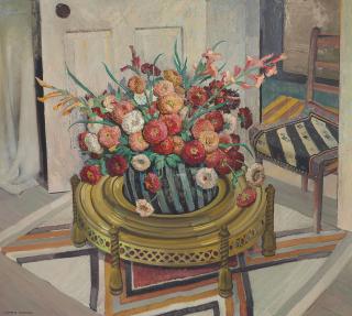 Victor William Higgins - Rug Pattern (Still Life with Zinnias)