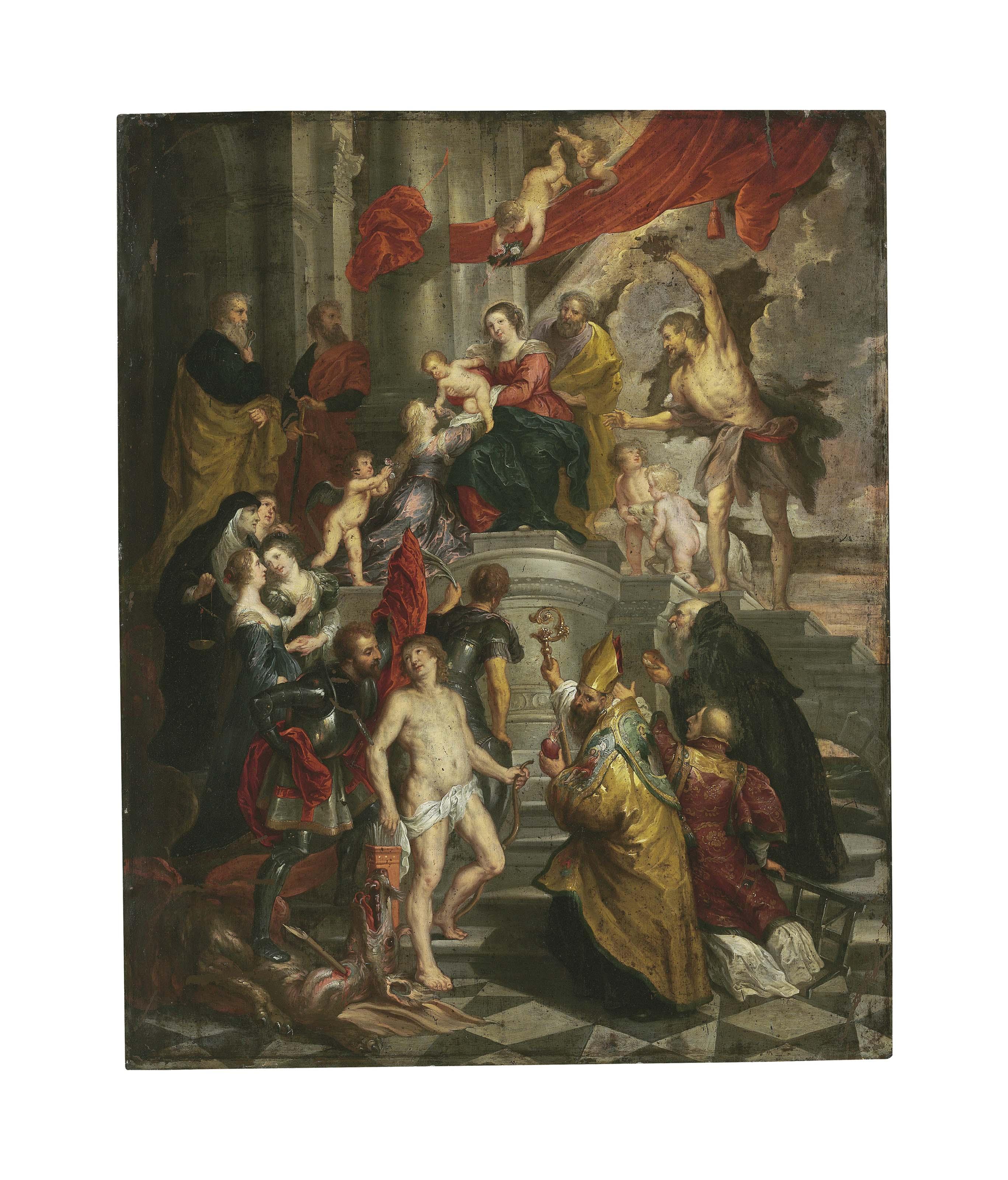 Victor Wolfvoet - The Virgin and Child Enthroned with Saints