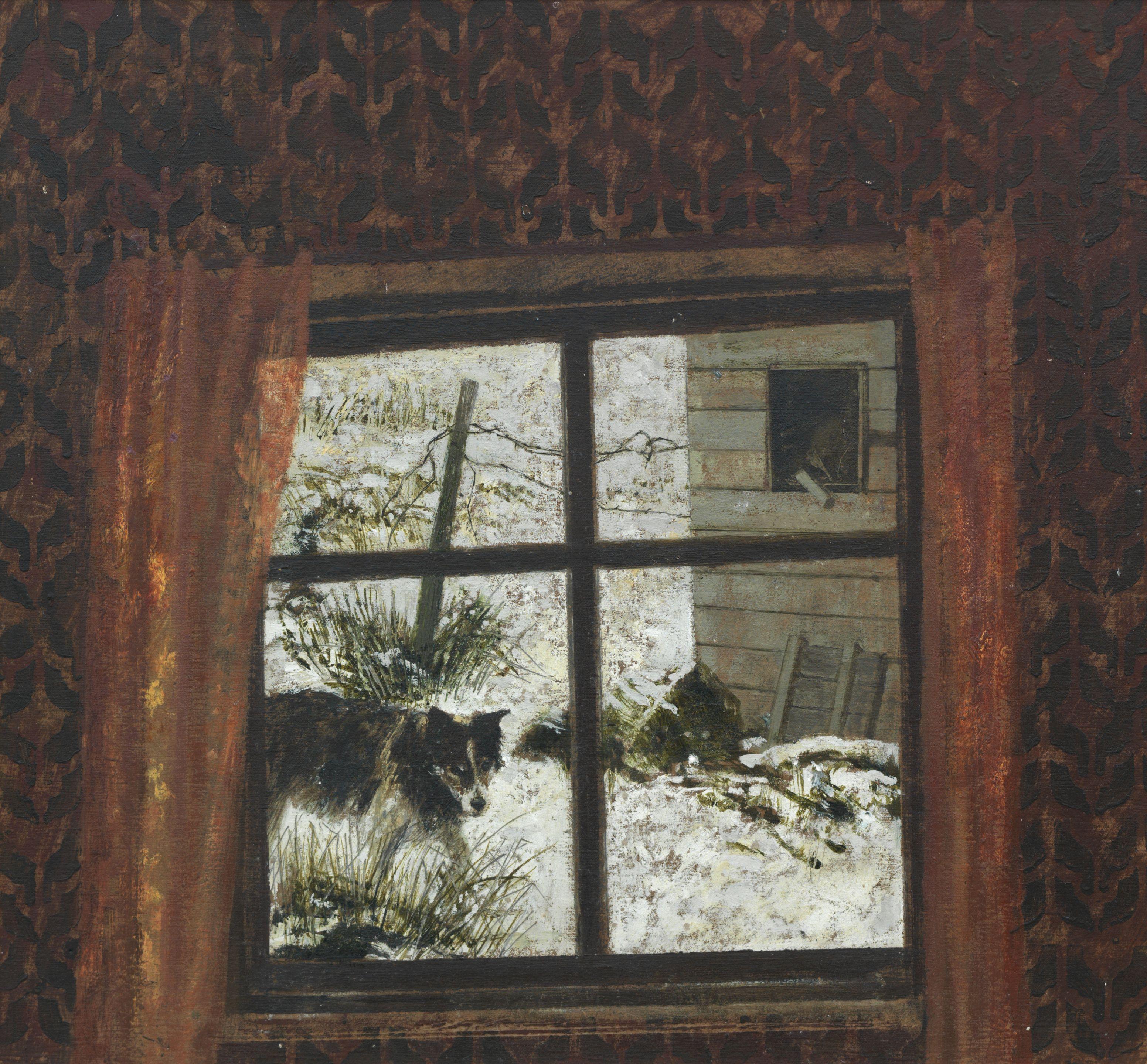 Victoria Crowe OBE RSA RSW - Laddie at the Window