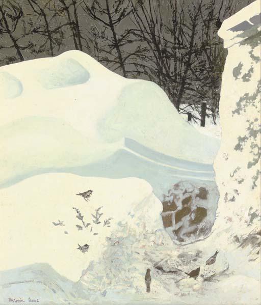 Victoria Crowe - Birds in a snowdrift