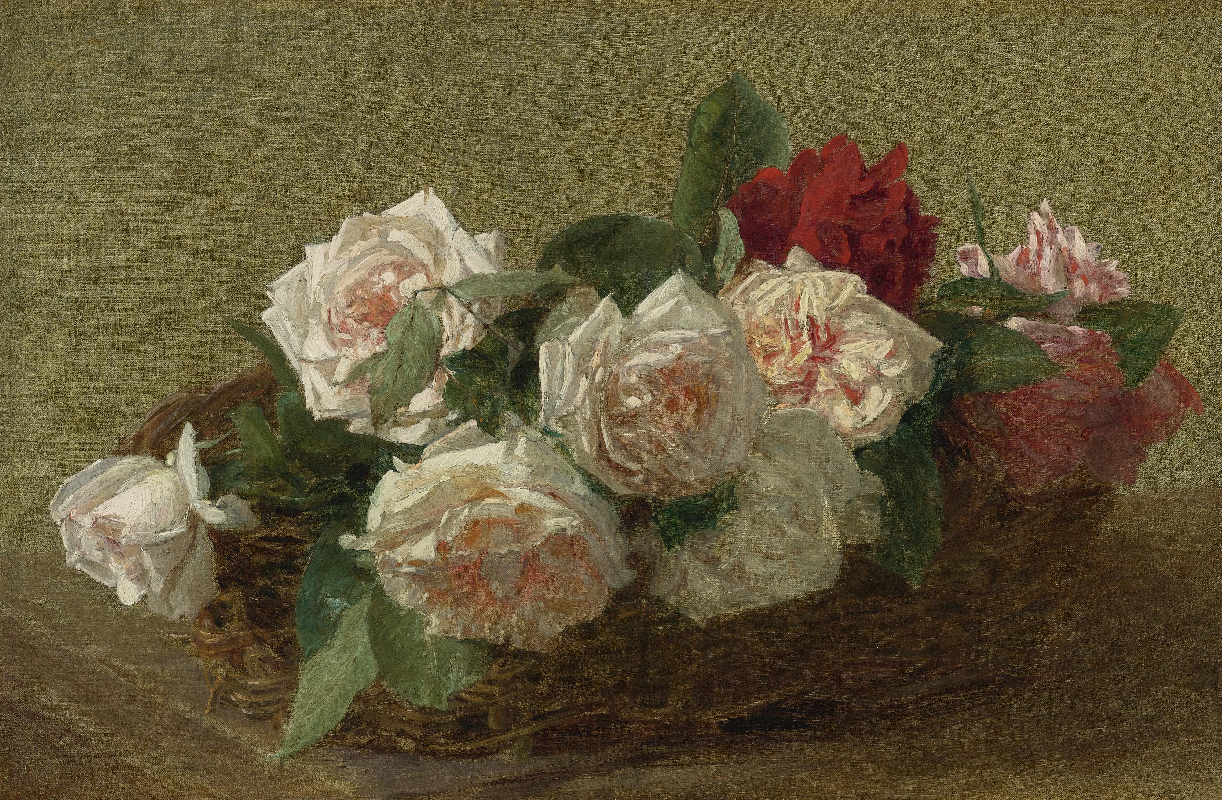 Victoria Fantin-Latour Née Dubourg - French panier De Roses