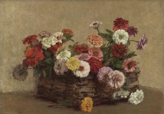 Victoria Fantin-Latour Née Dubourg - French panier De Zinnias