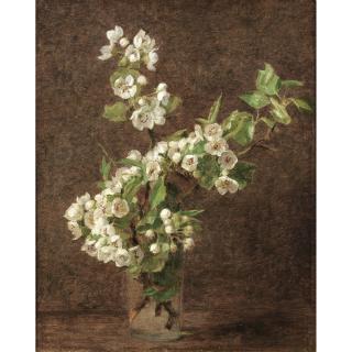 Victoria Fantin-Latour - Fleurs De Pommiersvictoria Fantin-Latour, Née Dubourg; Apple Tree Flowers; Signed Lower Right; Oil On Canvas