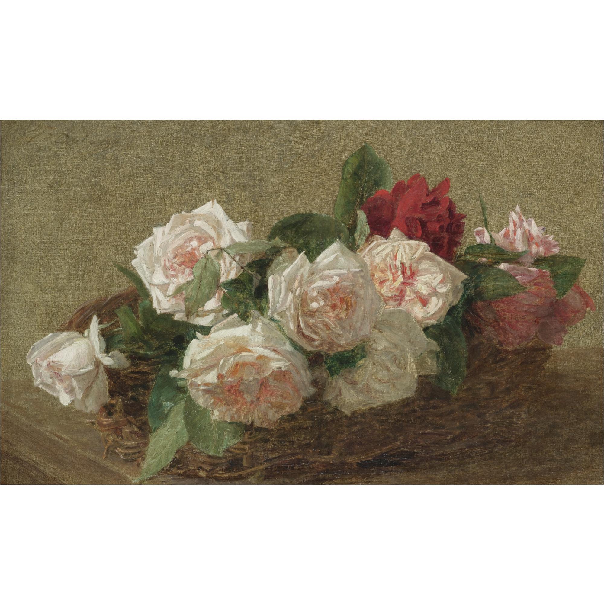 Victoria Fantin-Latour - French Un Panier De Roses