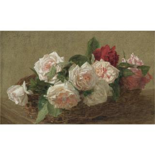 Victoria Fantin-Latour - French Un Panier De Roses