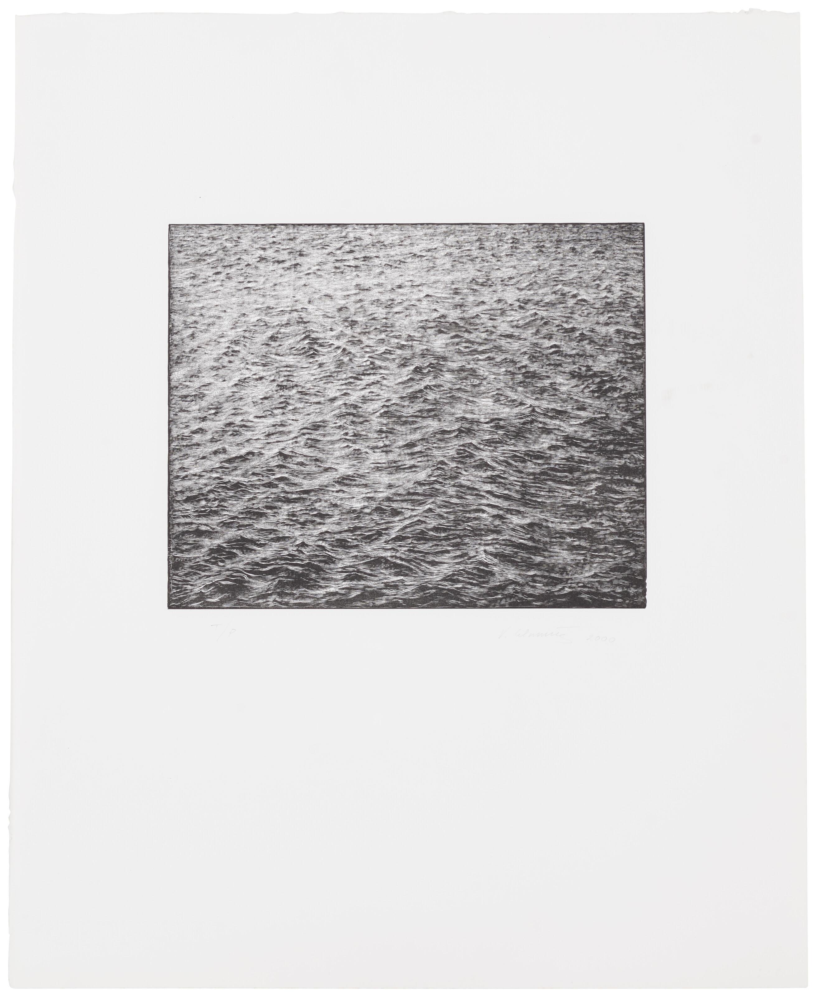 Vija Celmins - Ocean Surface Wood Engraving 2000