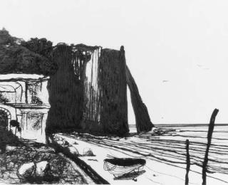 Vik Muniz - 12,000 Yards Etretat, After Courbet