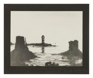 Vik Muniz - 6200 Yards Of Black Thread (The Norvegian Lighthouse), 1995