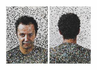 Vik Muniz - a.) Self Portrait, from Pictures of Magazines b.) Self Portrait (Back), from Pictures of Magazines