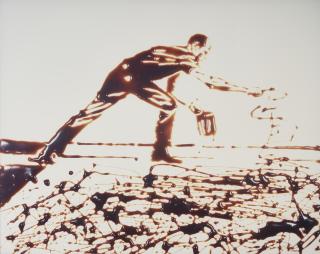 Vik Muniz - Action Painting III (After Hans Namuth) from Pictures in Chocolate, 1997