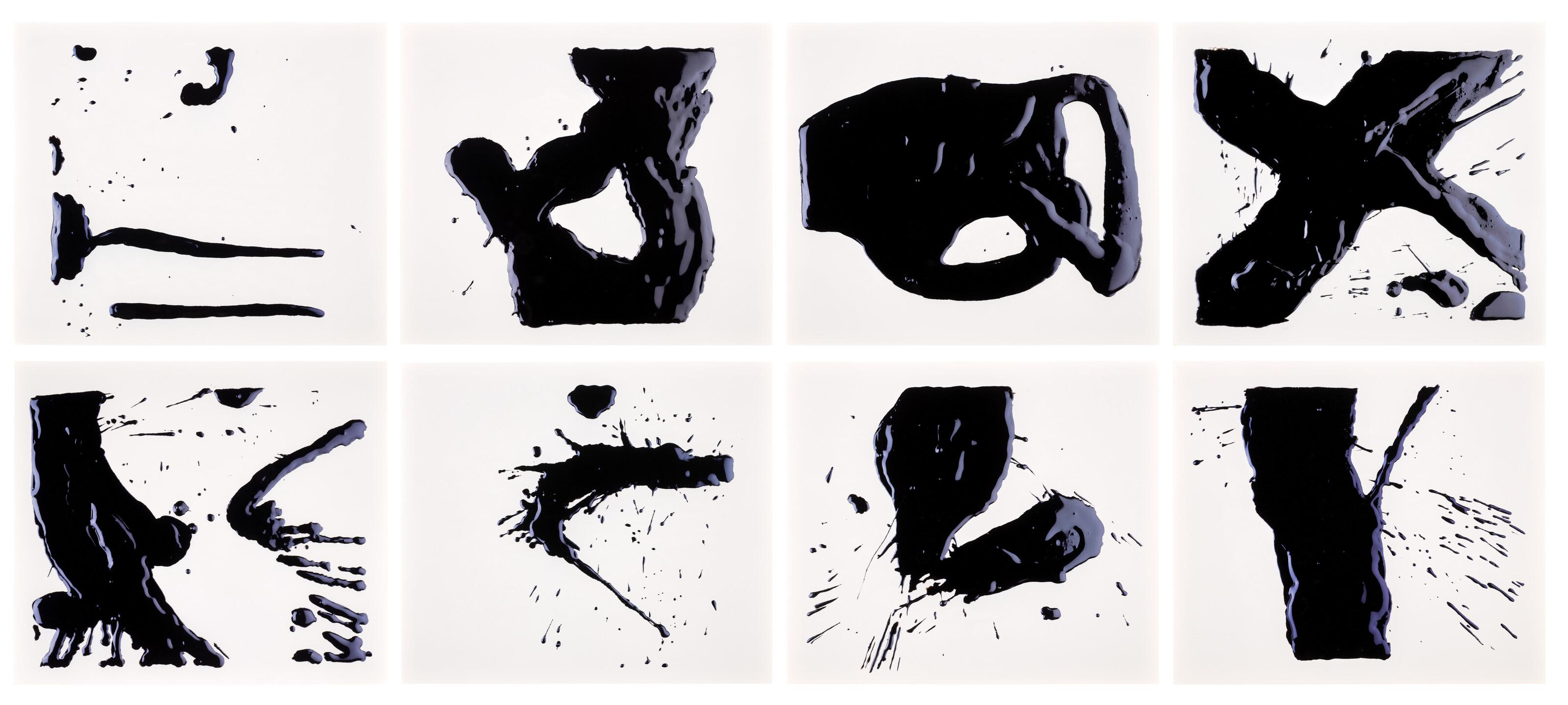 Vik Muniz - After Motherwell (Pictures of Ink) I-VIII