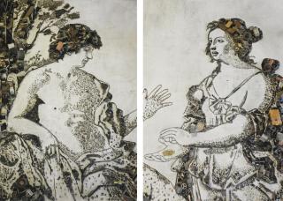 Vik Muniz - Apollo And The Cumaean Sibyl, After Giovanni Domenico Cerrini (From Pictures Of Junk)
