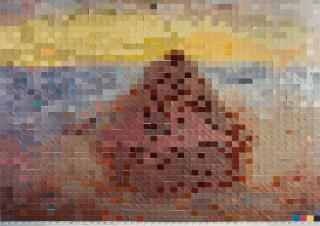 Vik Muniz - Haystack #3, after Monet (from Pictures of Color)