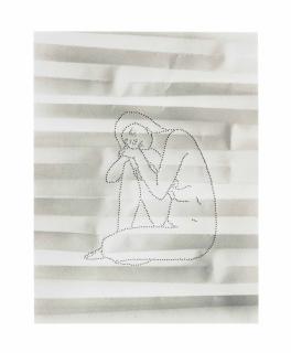 Vik Muniz - L (from Pictures of Holes), 1997