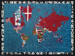 Vik Muniz - Mappa Del Mondo, After Alighiero Boetti (From Pictures of Pigment)