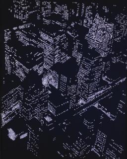 Vik Muniz - New York City By Night, After Berenice Abbott (From Pictures Of Diamonds)