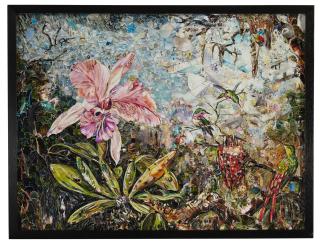 Vik Muniz - Orchid And Three Brazilian Hummingbirds, After Martin Johnson Heade (Pictures Of Magazines 2)