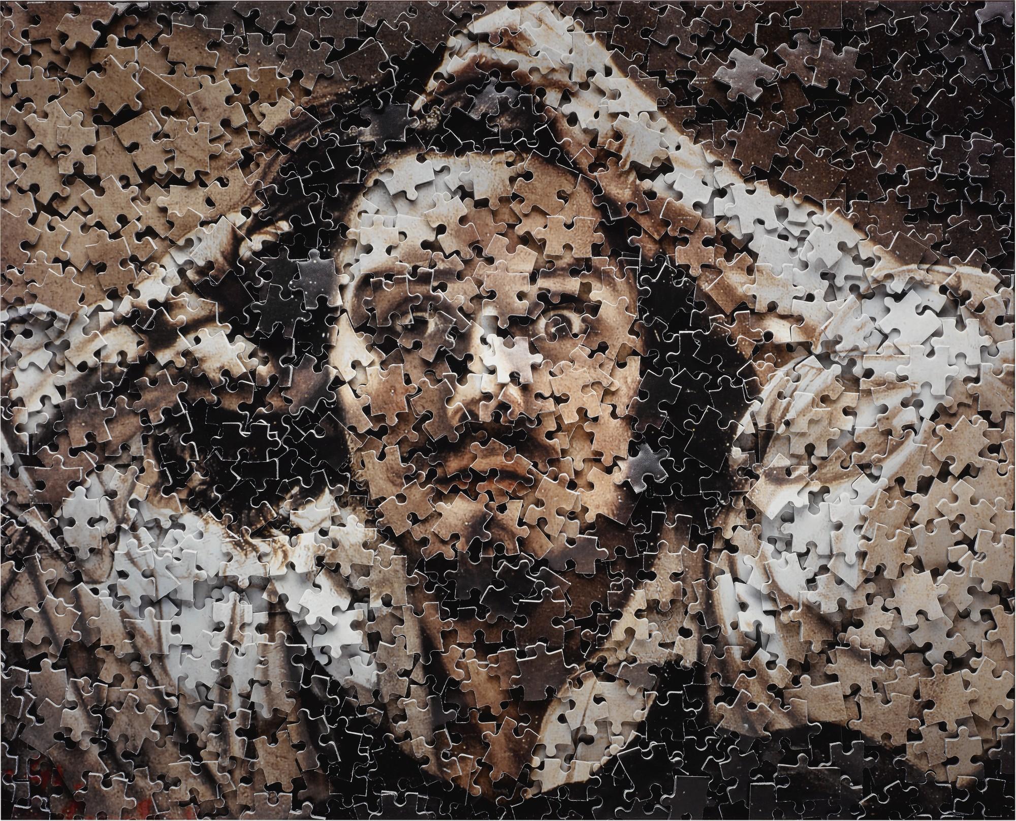 Vik Muniz - Self-Portrait (The Desperate Man), After Courbet (From Gordian Puzzles)