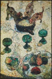 Vik Muniz - Still Life With Three Puppies, After Gauguin (From Pictures Of Magazines)
