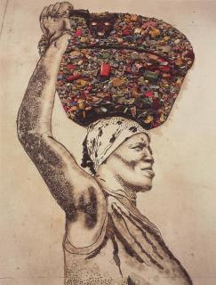 Vik Muniz - The Bearer (Irma), from Pictures of Garbage, 2008