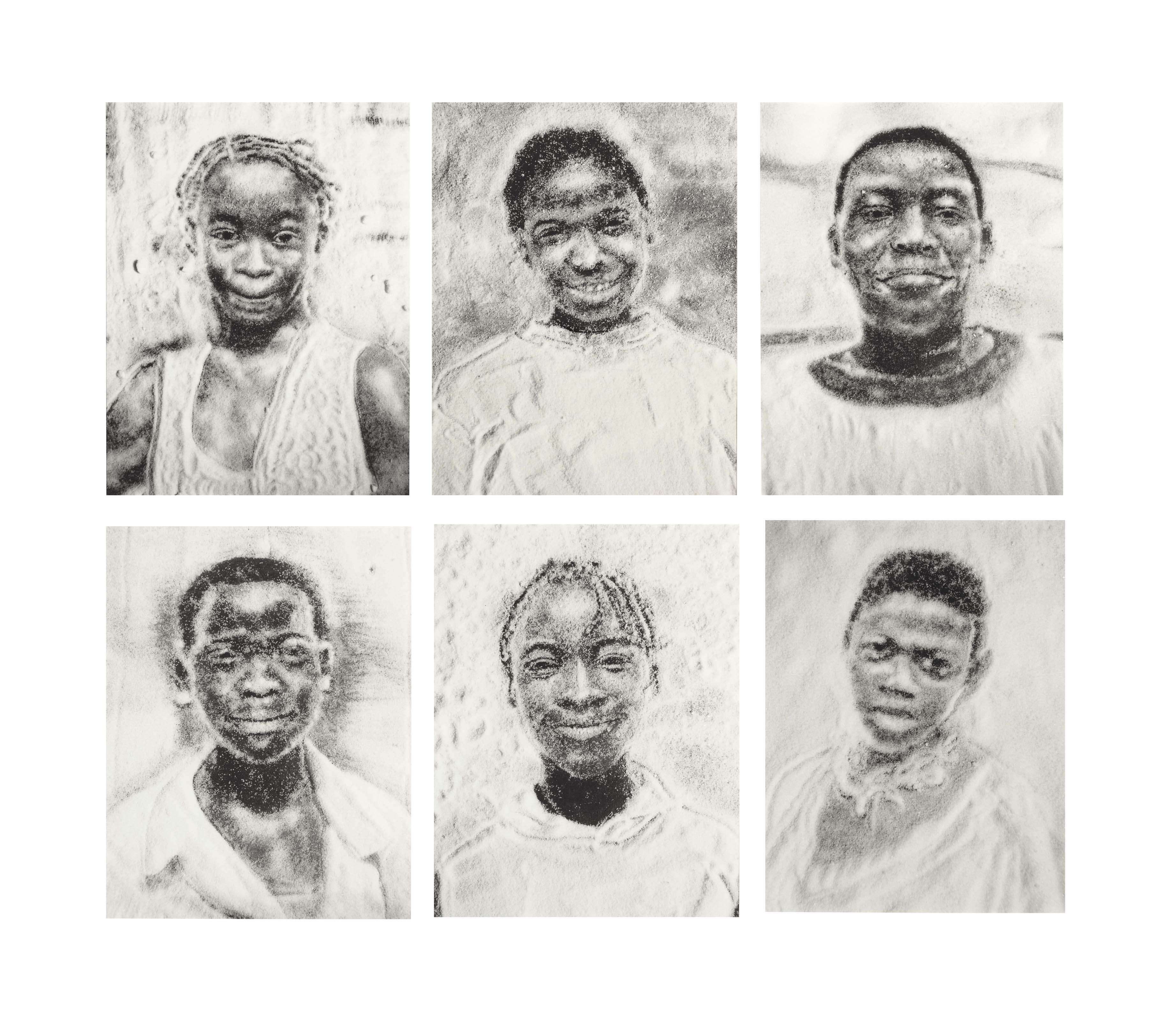 Vik Muniz - The Sugar Children: Valentina, The Fastest; Jacynthe Loves Orange Juice; Big James Sweats Buckets; Lil\' Calist Can\'T Swim; Valicia Bathes In Sunday Clothes; Ten Ten\'S Weed Necklace