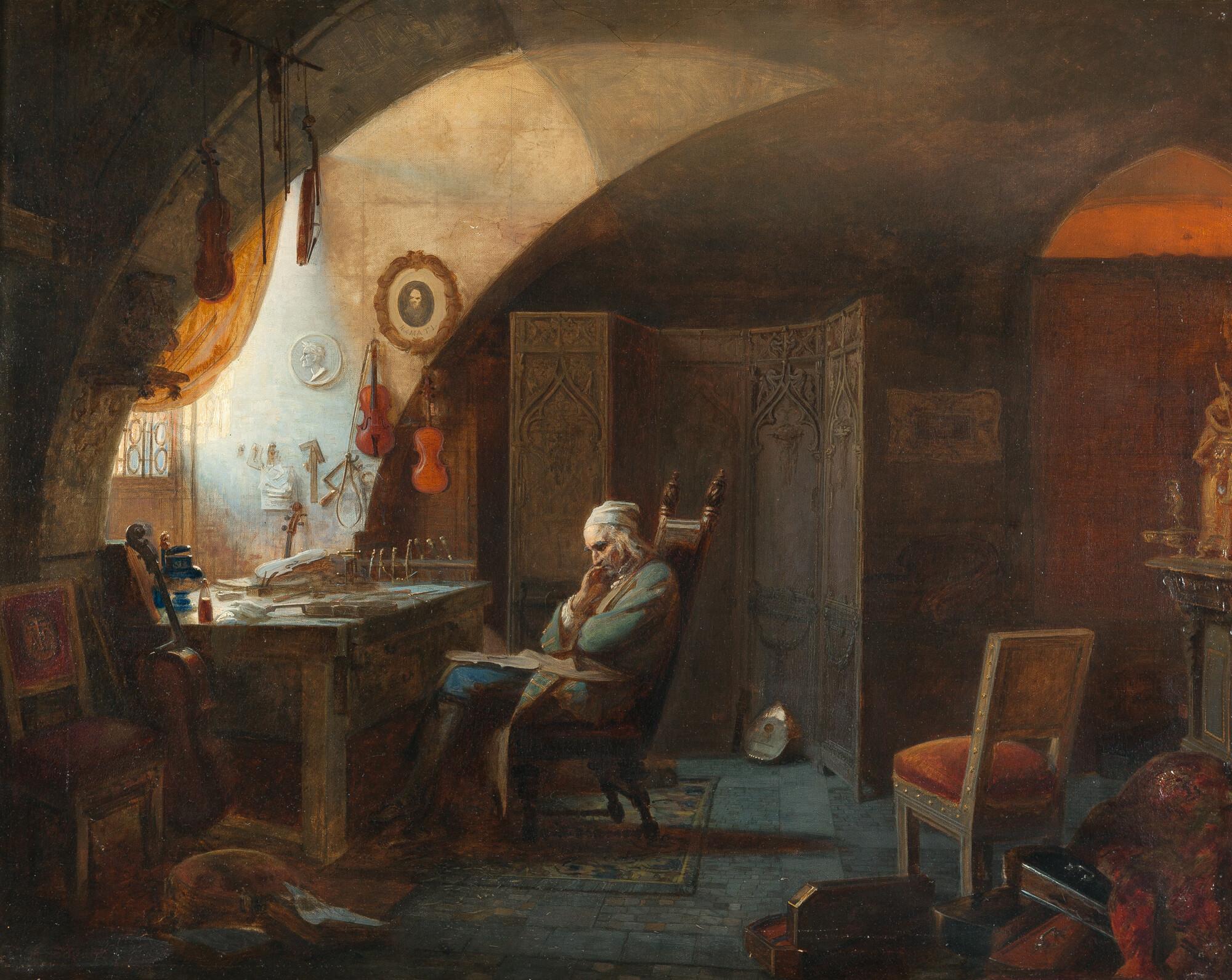 Viktor Alexejewitsch Bobrov - Antonio Stradivari in seinem Atelier