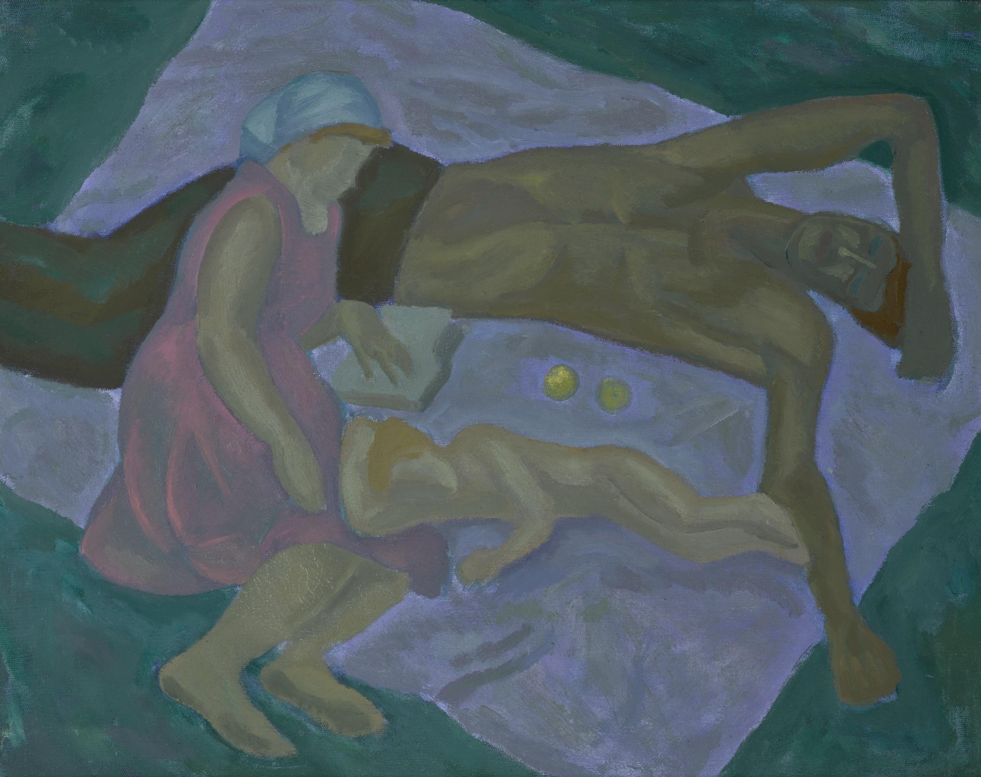 Viktor Efimovich Popkov - Study For A Family In July