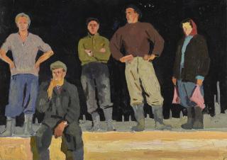 Viktor Efimovich Popkov - Study For Builders Of Bratsk