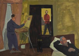 Viktor Efimovich Popkov - Study For Three Artists