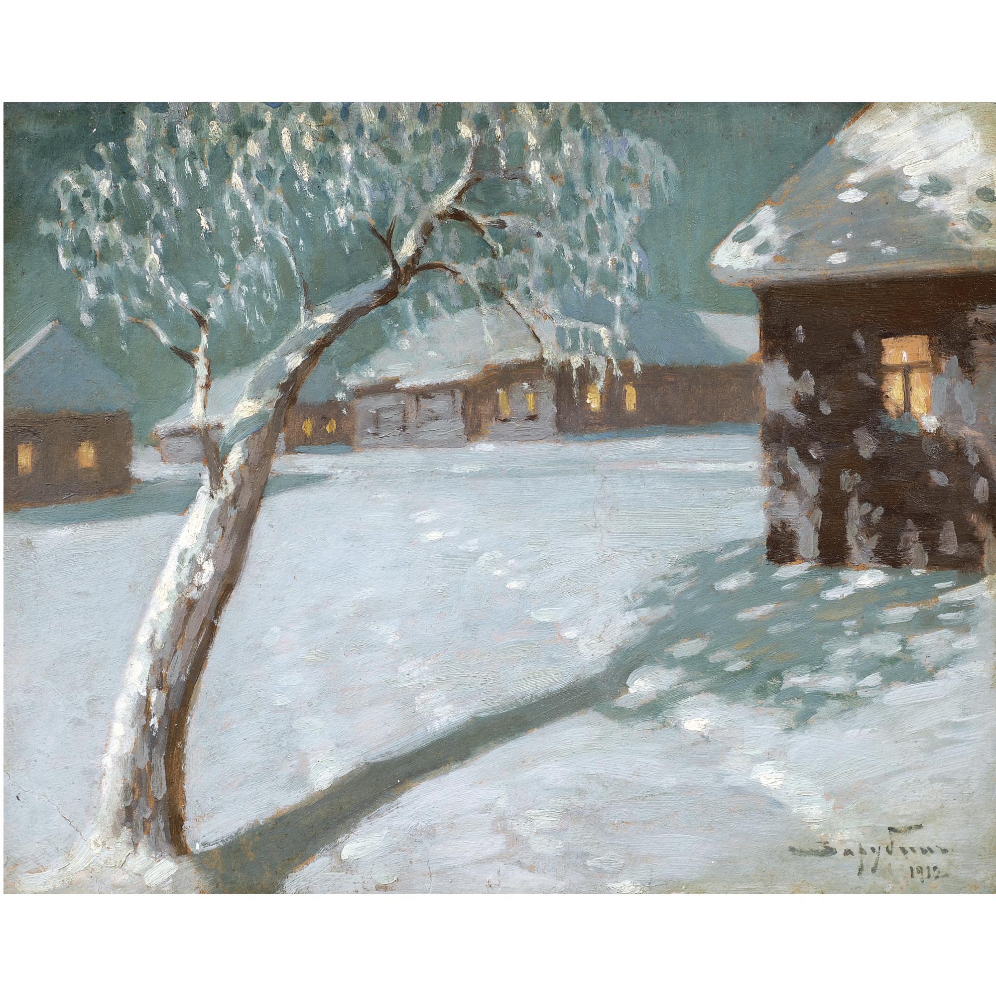 Viktor Ivanovich Zarubin - Village In Winter