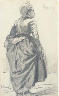 Viktor Mikhailovich Vasnetsov - A Woman Carrying A Bag