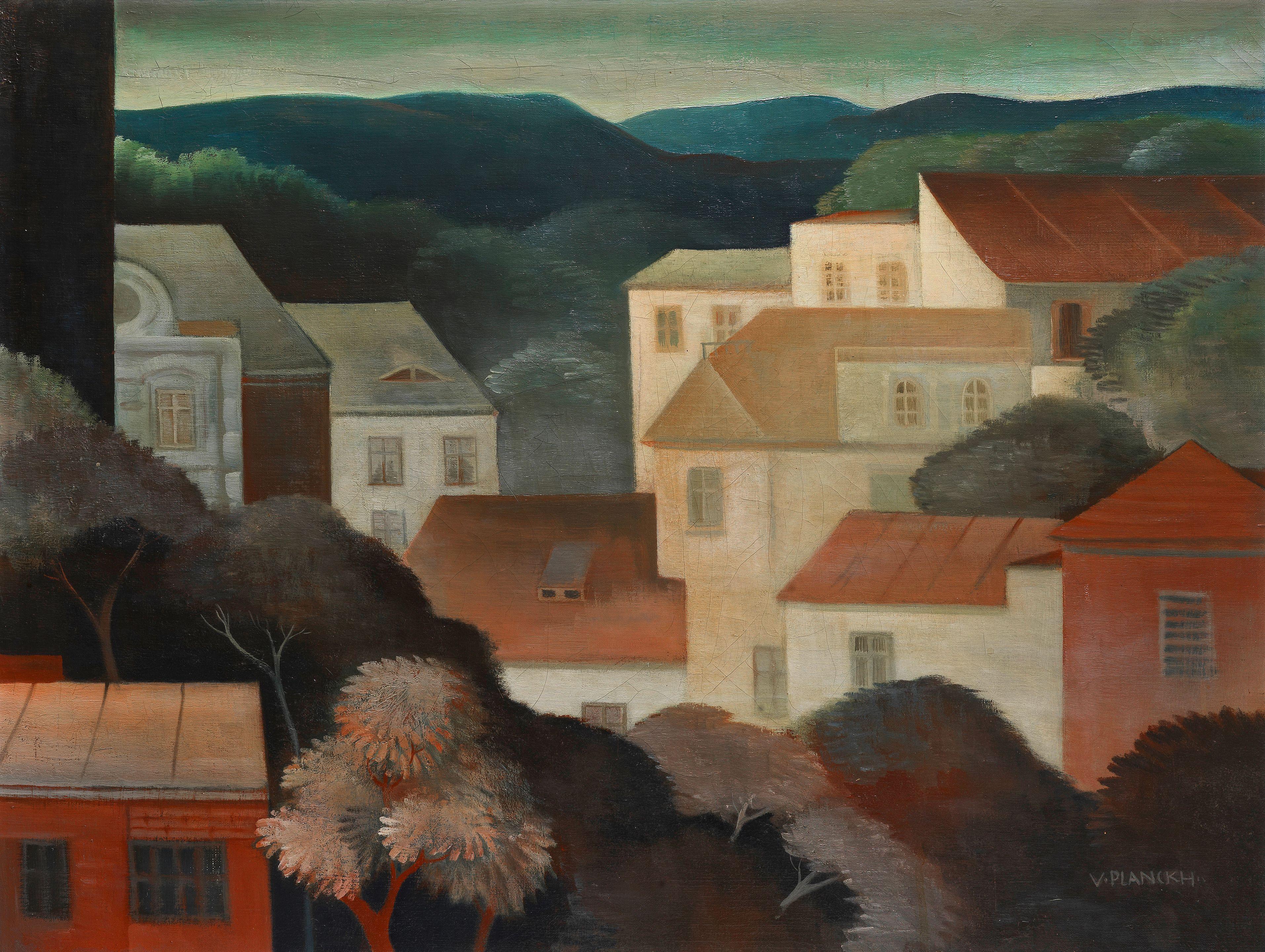 Viktor Planckh - Häuser in den Hügeln