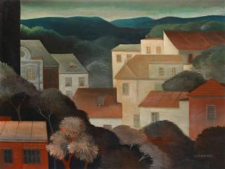 Viktor Planckh - Häuser in den Hügeln