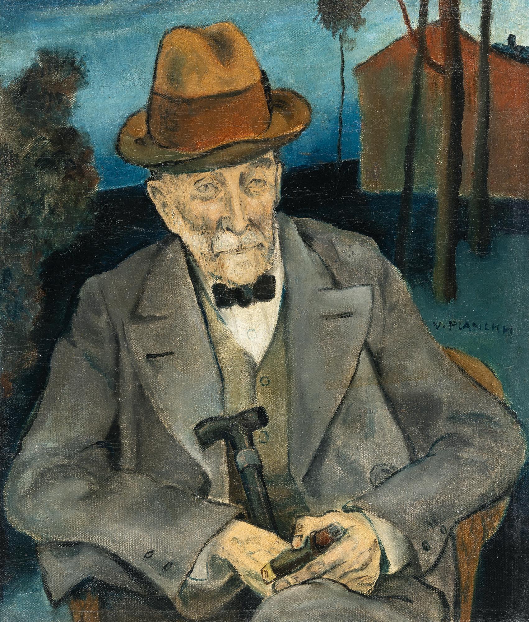 Viktor Planckh - Herr mit Zigarre und Stock