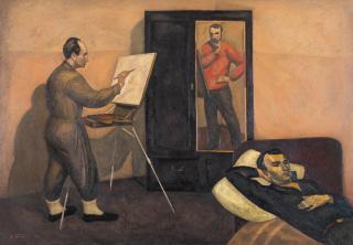 Viktor Popkov - Three Artists