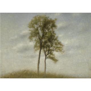 Vilhelm Hammershøi - Danish unge Ege (Young Oak Trees)