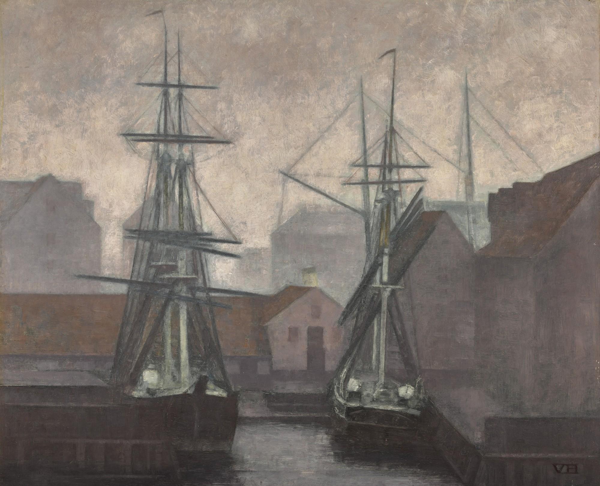 Vilhelm Hammershøi - Greenland Trade Wharf, Christianshavn, Copenhagen