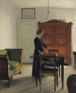 Vilhelm Hammershøi - Ida in an Interior