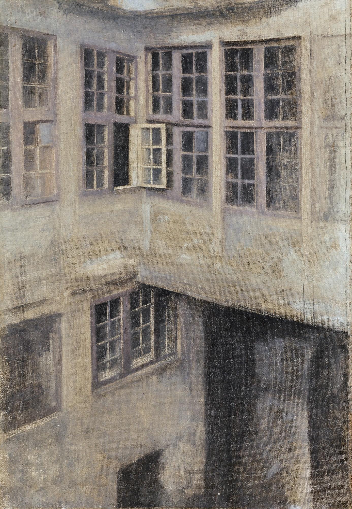 Vilhelm Hammershøi - The Courtyard, Strandgade 30
