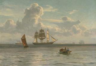 Vilhelm Karl Ferdinand Arnesen - A Danish Barque In The Channel