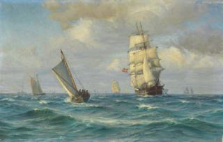 Vilhelm Karl Ferdinand Arnesen - Ships at Sea