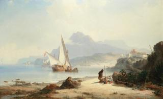 Vilhelm Melbye - Shipping off the Barbary Coast