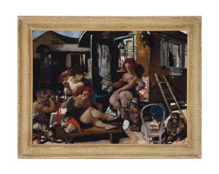 Vilmos Aba-Novák - Circus performs enjoying a leisurely afternoon