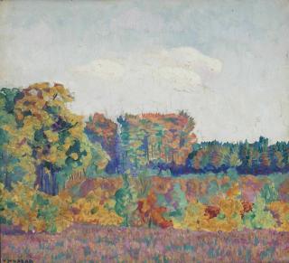 Vilmos Huszar - An autumn landscape