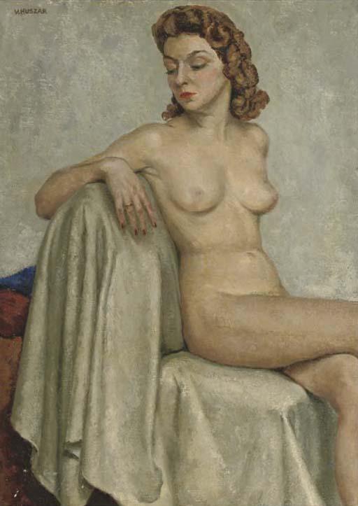 Vilmos Huszar - Seated Nude