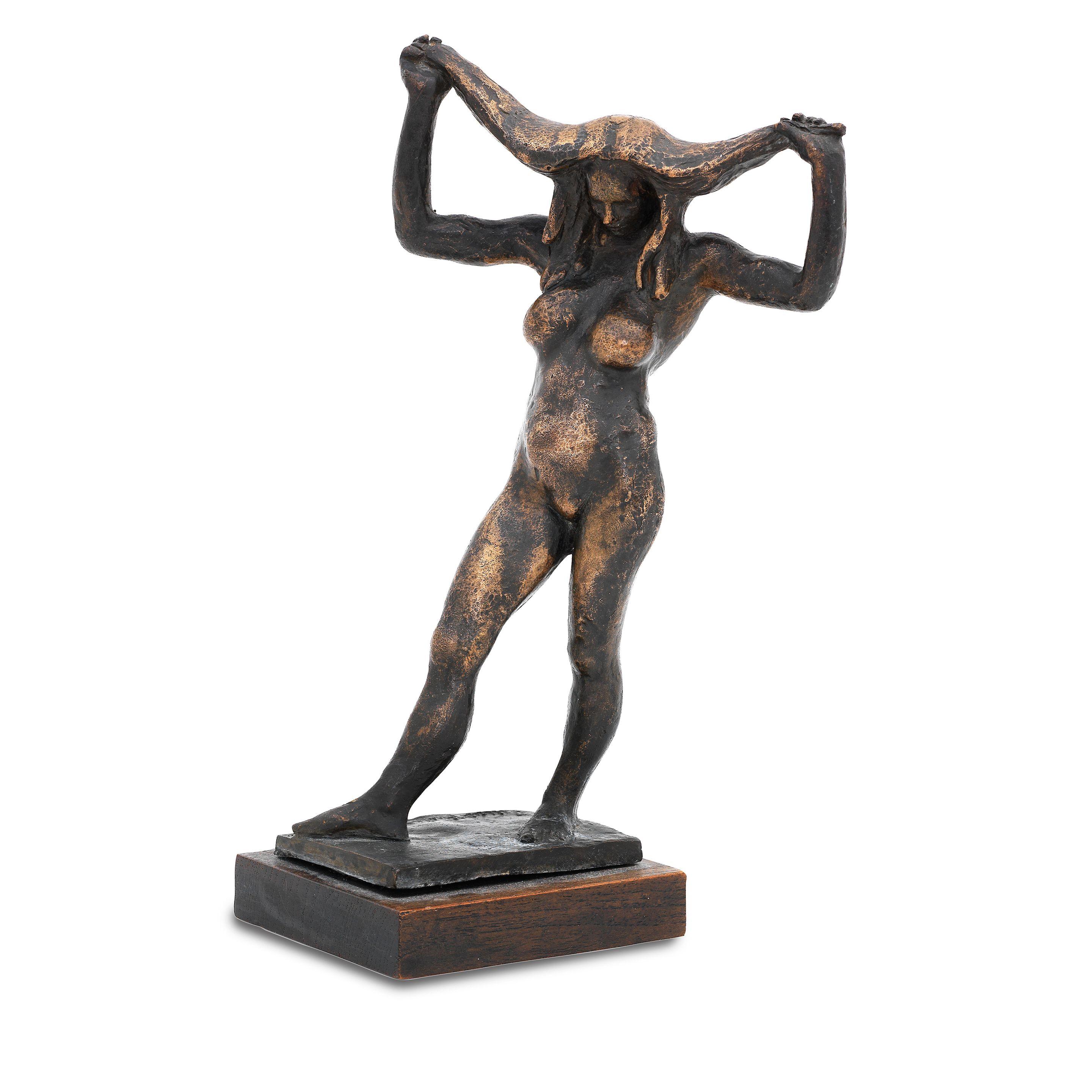 Vincent Butler RSA - a bronze sculpture of a Girl with long hair