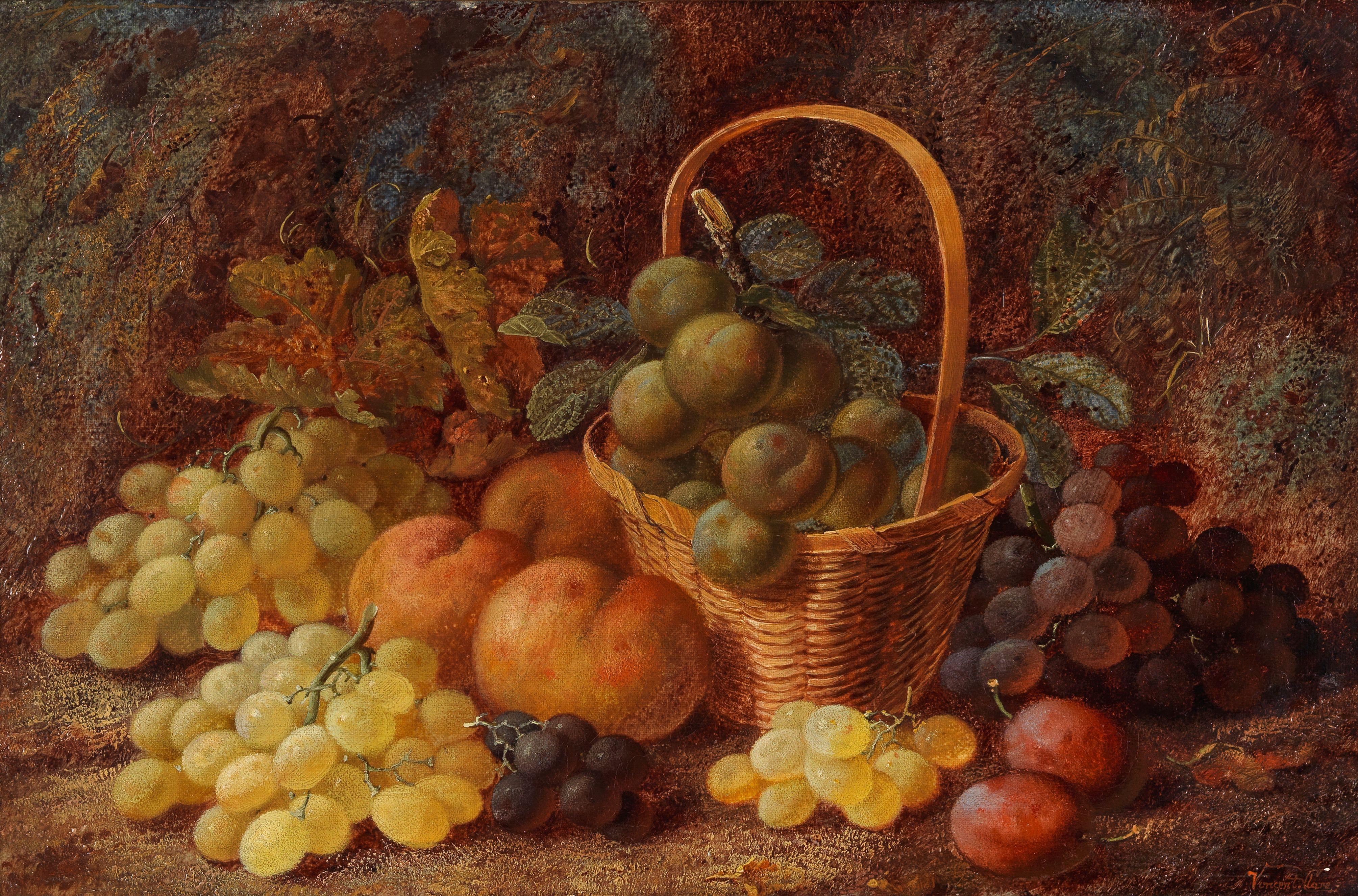 Vincent Clare - Still lifes of fruit, a pair each 30.8 x 46cm (12 1/8 x 18 1/8in). (2)